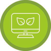 Eco Line Multi Circle Icon vector
