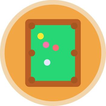 Pool Table Flat Multi Circle Icon vector