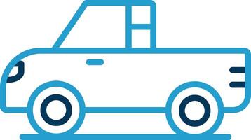 Pickup Line Blue Two Color Icon vector