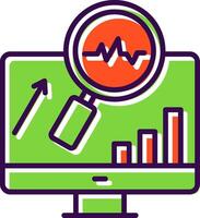 System Monitoring filled Design Icon vector