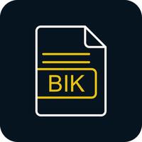 BIK File Format Line Red Circle Icon vector