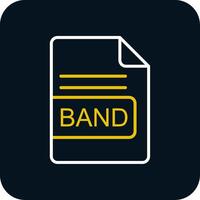 BAND File Format Line Red Circle Icon vector