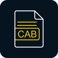 CAB File Format Line Red Circle Icon vector