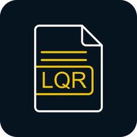 LQR File Format Line Red Circle Icon vector