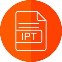 IPT File Format Line Red Circle Icon vector