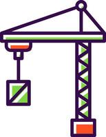 Port Crane filled Design Icon vector