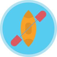 Kayak Flat Multi Circle Icon vector