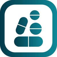 Pills Glyph Gradient Corner Icon vector