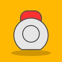 Kettlebell Filled Shadow Icon vector