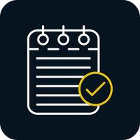 Checklist Line Red Circle Icon vector