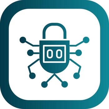 Security Glyph Gradient Corner Icon vector