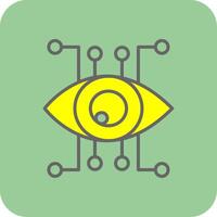 Eye Recognition Glyph Gradient Corner Icon vector