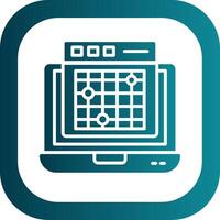 Heatmap Glyph Gradient Corner Icon vector