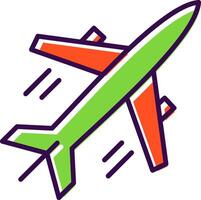 Plane filled Design Icon vector