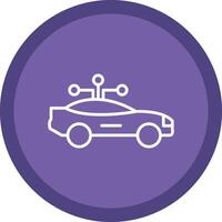 Smart Car Line Multi Circle Icon vector