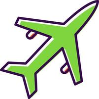 Old Plane filled Design Icon vector