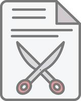 Document Line Filled Light Icon vector