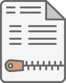 Código Postal archivo línea lleno ligero icono vector