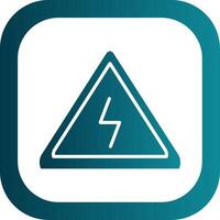 Danger Glyph Gradient Corner Icon vector