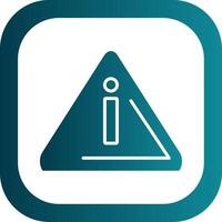 Alert Glyph Gradient Corner Icon vector