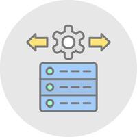 Data Management Line Filled Light Icon vector