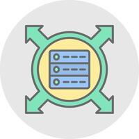 Data Driven Line Filled Light Icon vector