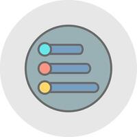 Progress Bar Line Filled Light Icon vector