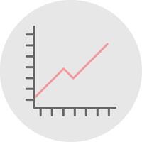 Chart Line Filled Light Icon vector