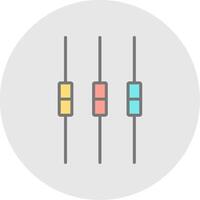 Box Plot Line Filled Light Icon vector