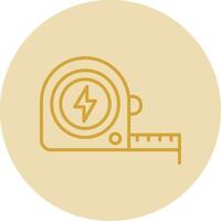 Measure Tap Line Yellow Circle Icon vector