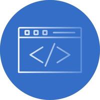 coding Flat Bubble Icon vector