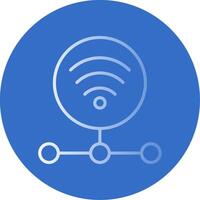 Internet Connection Flat Bubble Icon vector