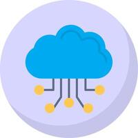 Hosted Application Flat Bubble Icon vector