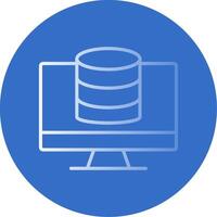 OnFlat Bubble Database Flat Bubble Icon vector