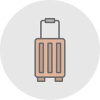 Suitcase Line Filled Light Icon vector