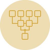 Structure Line Yellow Circle Icon vector