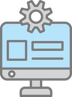 Web Administrator Line Filled Light Icon vector