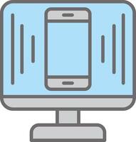 Responsive Design Line Filled Light Icon vector