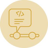 Programming Line Yellow Circle Icon vector