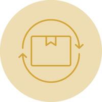 Lifecycle Line Yellow Circle Icon vector