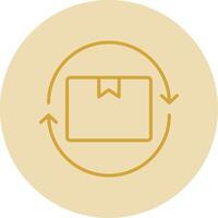 Lifecycle Line Yellow Circle Icon vector