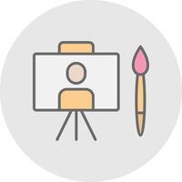 Painting Line Filled Light Icon vector