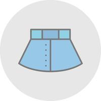 Skirt Line Filled Light Icon vector