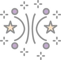 Firework Line Filled Light Icon vector