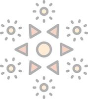Firework Line Filled Light Icon vector