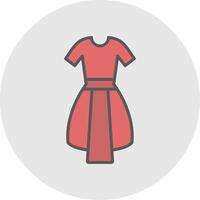 Dress Line Filled Light Icon vector