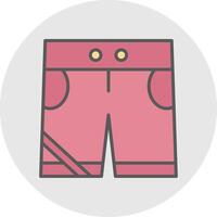 Shorts Line Filled Light Icon vector