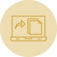 File Line Yellow Circle Icon vector