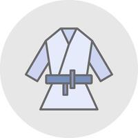 Kimono Line Filled Light Icon vector