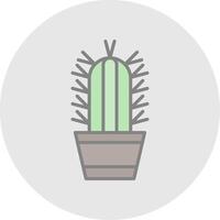 Succulent Line Filled Light Icon vector